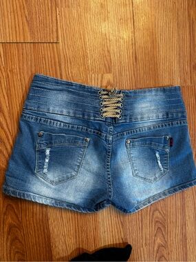 High-Waisted, Y2K denim shorts